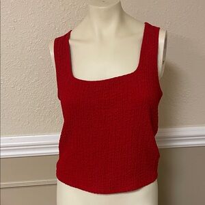 Old Navy Red Textured Tank Top Size Large